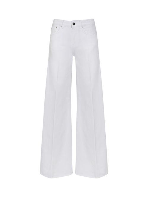 Pantalone Marlen wide leg in bull Bianco DONDUP | DP775 BF0018D PTD000